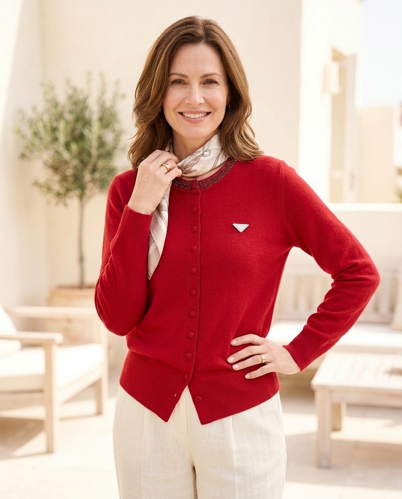 Witt Mode - Daral | Orné Boutonné Cardigan en maille Femmes