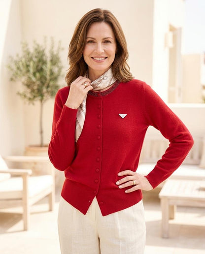 Witt Mode - Daral | Orné Boutonné Cardigan en maille Femmes