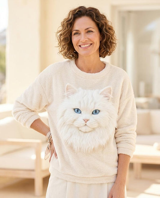 Witt Mode - Miren | Pelucheux Graphique Pull Femmes