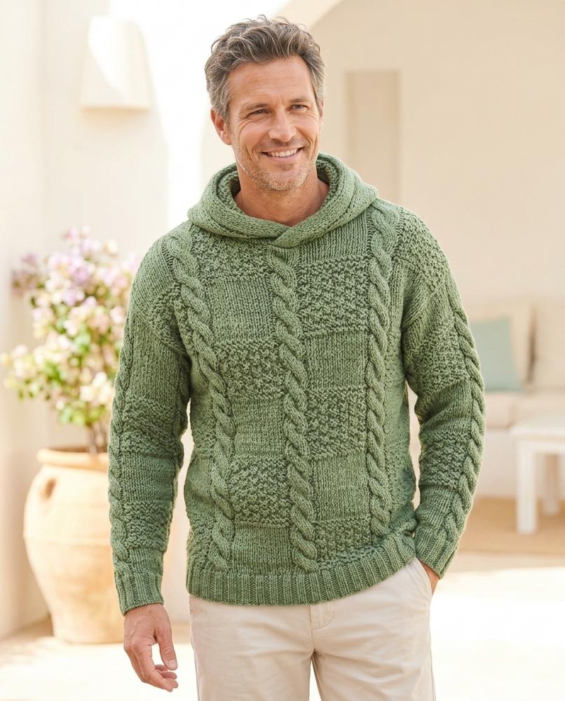 Witt Mode - Alran | Torsadé Texturé Sweat à capuche Hommes