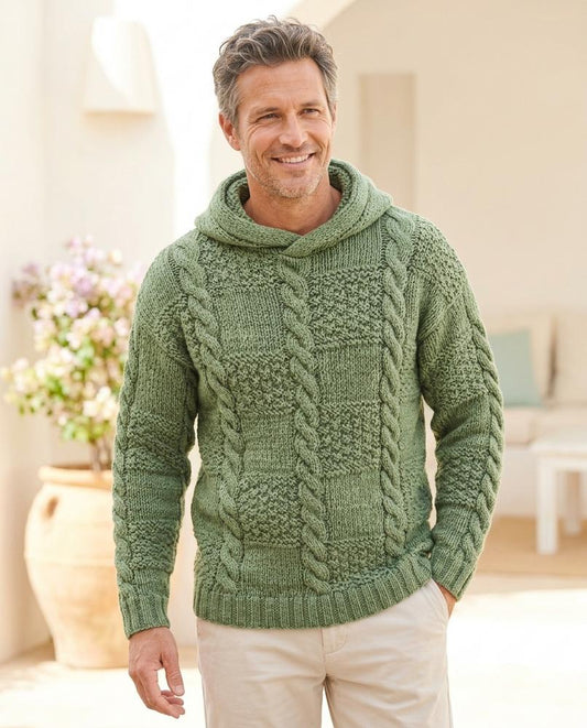 Witt Mode - Alran | Torsadé Texturé Sweat à capuche Hommes