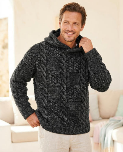 Witt Mode - Alran | Torsadé Texturé Sweat à capuche Hommes